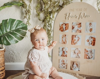 One Year Of, 12 Months Of, Photography Prop, Babies 1st Birthday, Monthly Milestone, Large milestone board