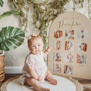 One Year Of, 12 Months Of, Photography Prop, Babies 1st Birthday, Monthly Milestone, Large milestone board