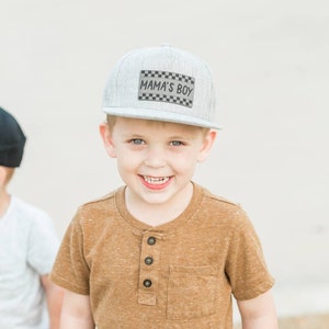 Personalized Leather Patch Toddler Snapback Hat: Custom Kids Trucker Cap