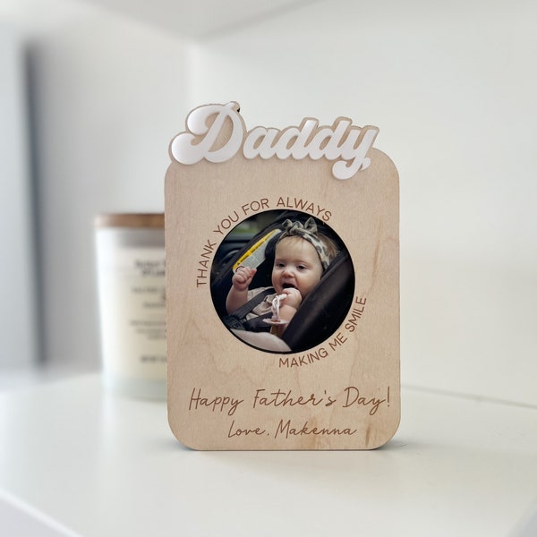 Personalized Picture frame, Father’s Day Gift, Photo gift for Dad, Handprint sign, Gifts for dad,Father’s Day Card, First Father’s Day