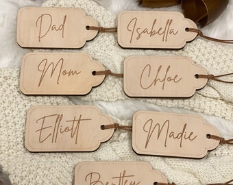 Personalized Stocking Tags, Stocking Name Tags, Stocking tags, Chrismas stockings, Christmas stocking hanger, Merry Christmas, Rustic Tags