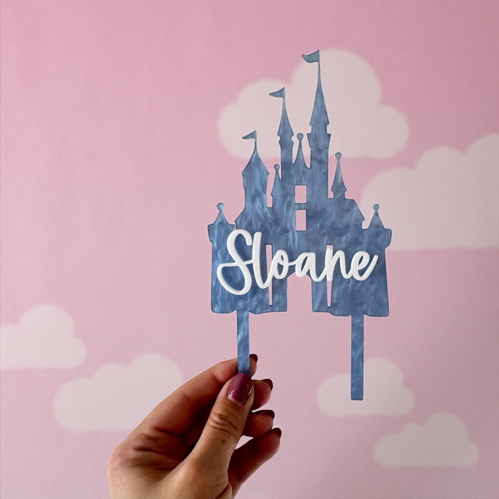 Princess Castle Cake Topper Personalized | Girl Birthday Party Decor ...