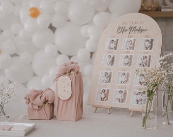 Personalized Baby 1st Birthday Milestone Board: Photo Prop