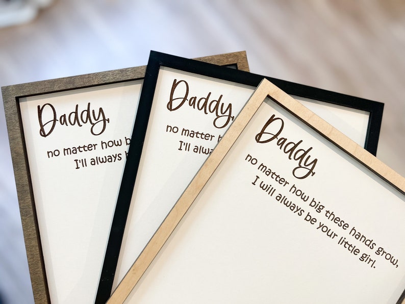 Father's Day Gift, Father's Day Wooden Sign, DIY Hand print Sign, Gifts for dad,Gifts from daughter, special keepsake, grandpa, daughter image 5