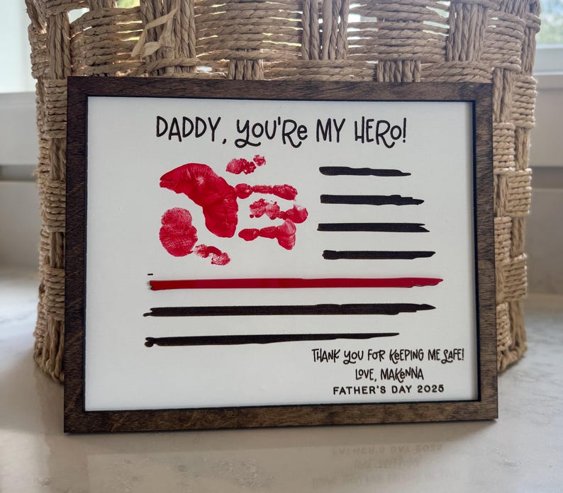 Firefighter Dad Father’s Day Gift 🚒
Handprint Flag Craft