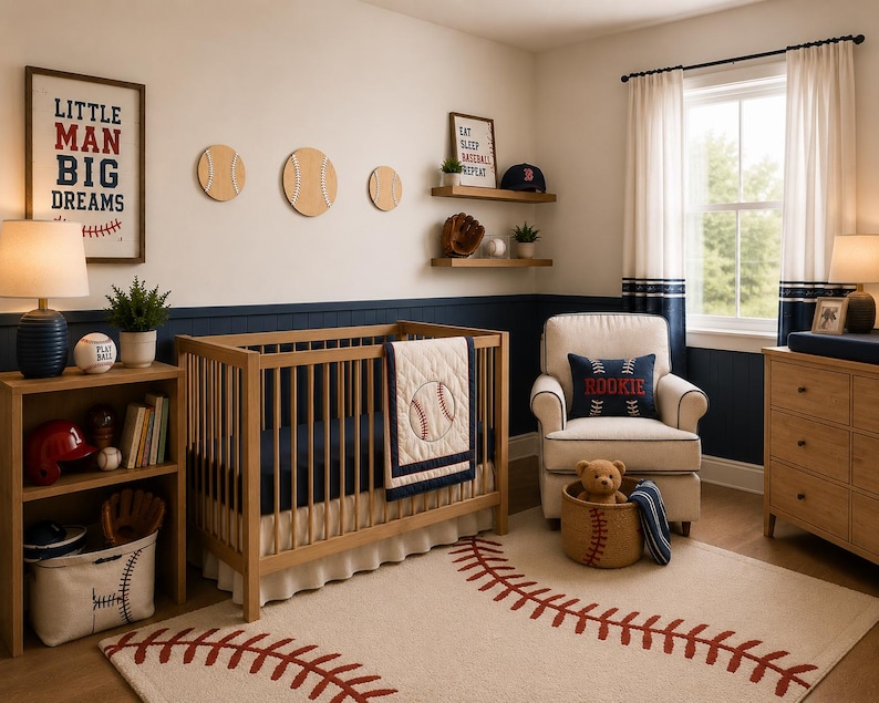 baseball wall decor boys room