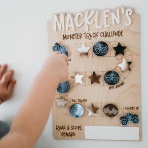 Monster Truck Reward Chart: Mirrored Acrylic Chore Chart