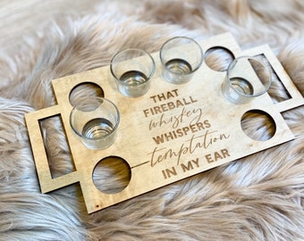 Fireball shot flight tray, Fireball, shots, Taco Tuesday, Weddings, Party gift, housewarming gift, bachelorette