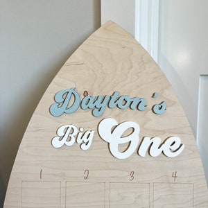 First Year Surf Photo Board, The Big One Party Decor, My First Wave Birthday Decor, 1st Birthday Surf Ocean Theme Decor, Baby First Birthday