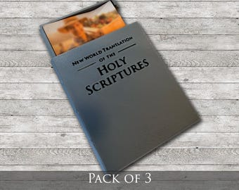Jehovah's Witnesses Tract Holder – Hard Case Gifts for Ministry (Pack of 3) English, Spanish