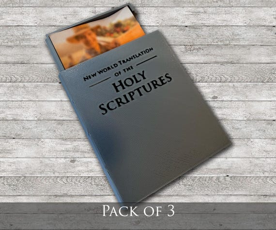 Jehovah's Witnesses Tract Holder – Hard Case Gifts for Ministry (Pack of 3) English, Spanish