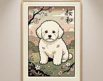 Custom Ukiyo-e Pet Portrait, Japanese Edo-Period Woodblock Style, Custom Pet Illustration Gift
