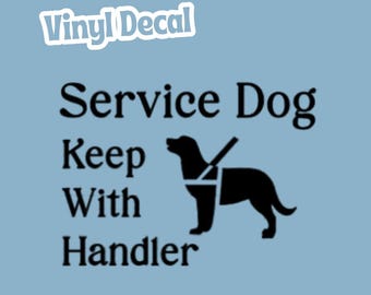 Service Dog Permanent Vinyl Decal