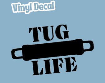 Tug Life Dog Sports Bitework Permanent Vinyl Decal