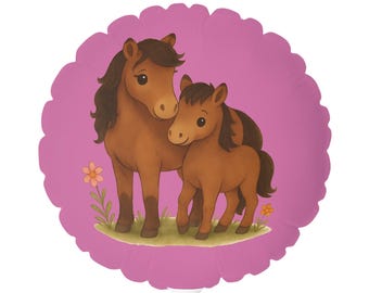 Globo de caballo, Globo de fiesta de poni adorable, Globo de mamá y bebé caballo, Decoración de cumpleaños de caballo, Decoración de fiesta de poni