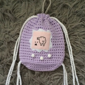 PRINTABLE PDF PATTERN: Mini Tamagotchi Egg Backpack