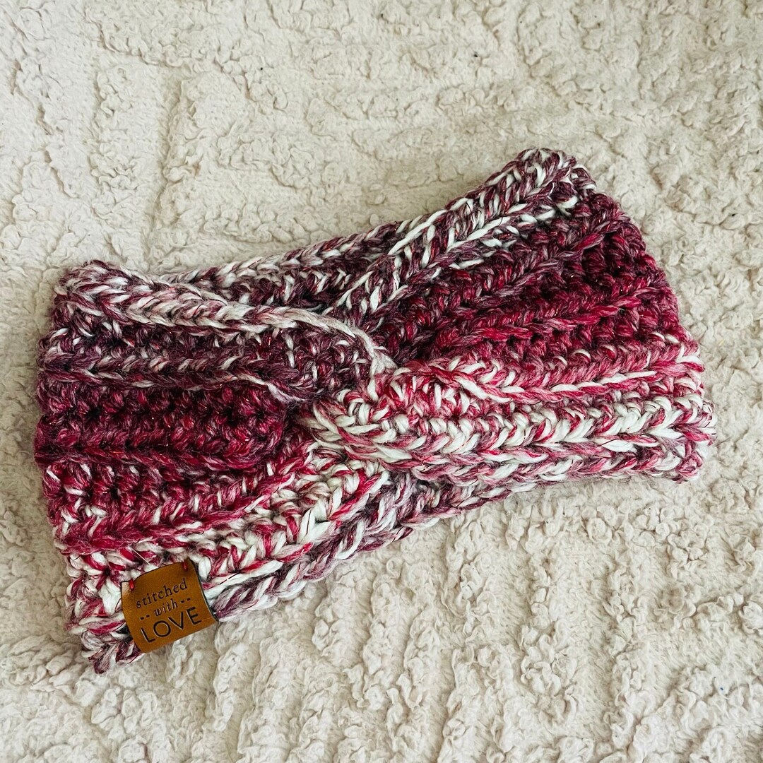 Mw's Chunky Licoricered Sparkle Headband Etsy