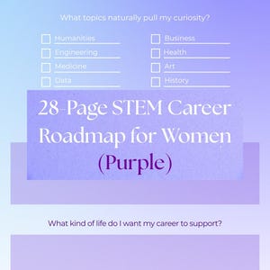 MINT Kariereplaner für Frauen | 28-seitige Digitale Landkarte (lila Cover) | Vertrauen, Zertifizierungen und Karriereziele