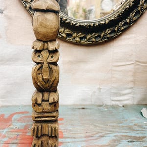 Wood totem pole - Etsy 日本