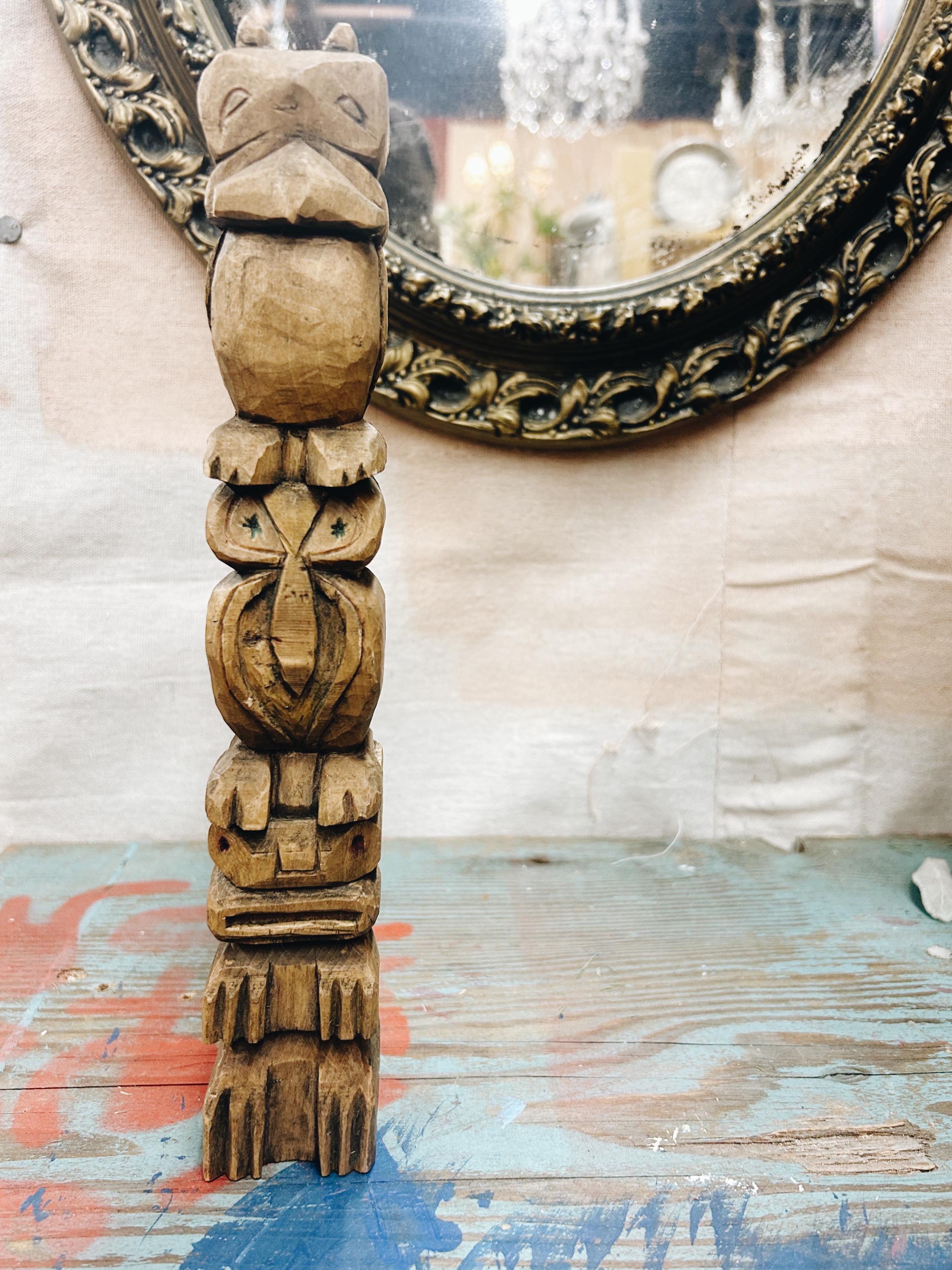 Wood totem pole - Etsy 日本