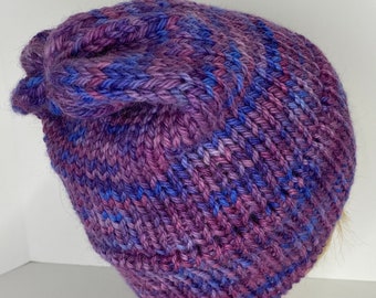 Hand Dyed Knit Alpaca Hat