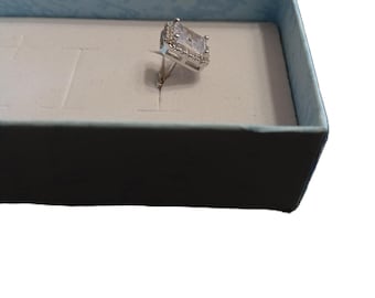 Unisex sieradenoorbellen met diamant smaragd, zirkoon en moissaniet, 925-zilver