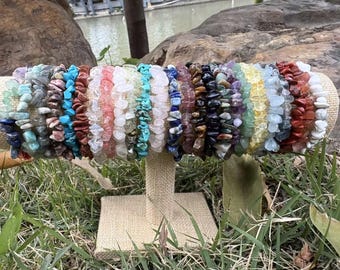 Bracelet minimaliste en cristal naturel et perles – Bijou énergétique fait main