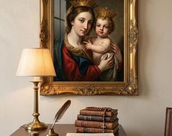 Our Lady of Confidance Print – Traditional Catholic Art, Miraculous Icon Mary (Digital Download)