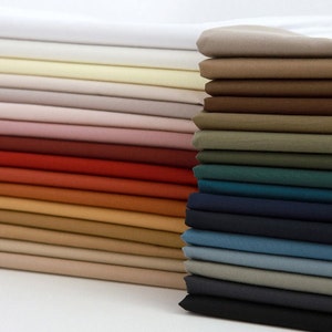 30S Twill Cotton Fabric, 100% Cotton, 57" Wide Width, Solid Cotton, Colored Cotton Fabric, Apparel Fabric, By the Yard