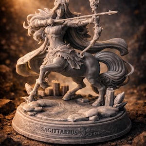 Skytten Centaur Bågskytte STL | Zodiac Fantasy Staty (3D-utskrivbar digital fil)