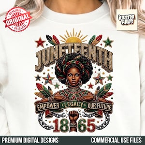 Juneteenth 1865 Faux Rhinestone PNG, Retro Rhinestone Black Juneteenth Woman , Black History Month, Juneteenth Designs, Digital File