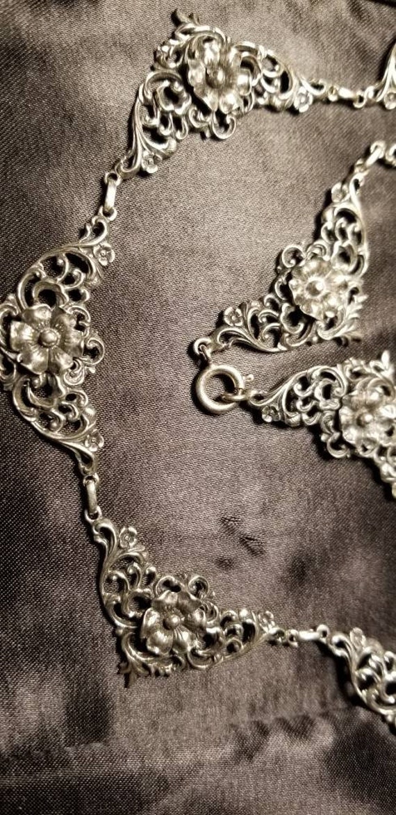 Elegant 835 European Hand Crafted Silver Necklace - image 6