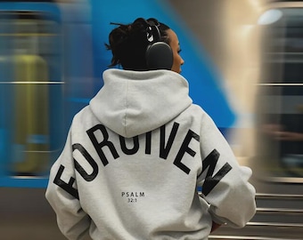 Forgiven & Faithful Sweatshirt – Psalm 32:1 Christian Hoodie for Spiritual Comfort