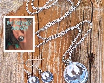 Pendientes y collar de colimbo de Minnesota / Joyería Ice Out of Minnesota