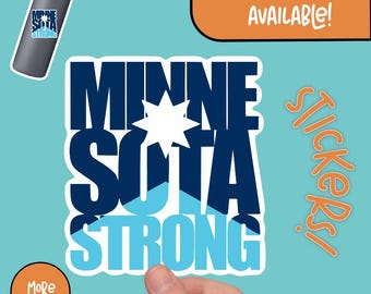 Minnesota Strong MN Flag Sticker | Window Decal - Minnesota Rebel Alliance, Ice Out MN Minnesota Strong I Stand With the Resistance