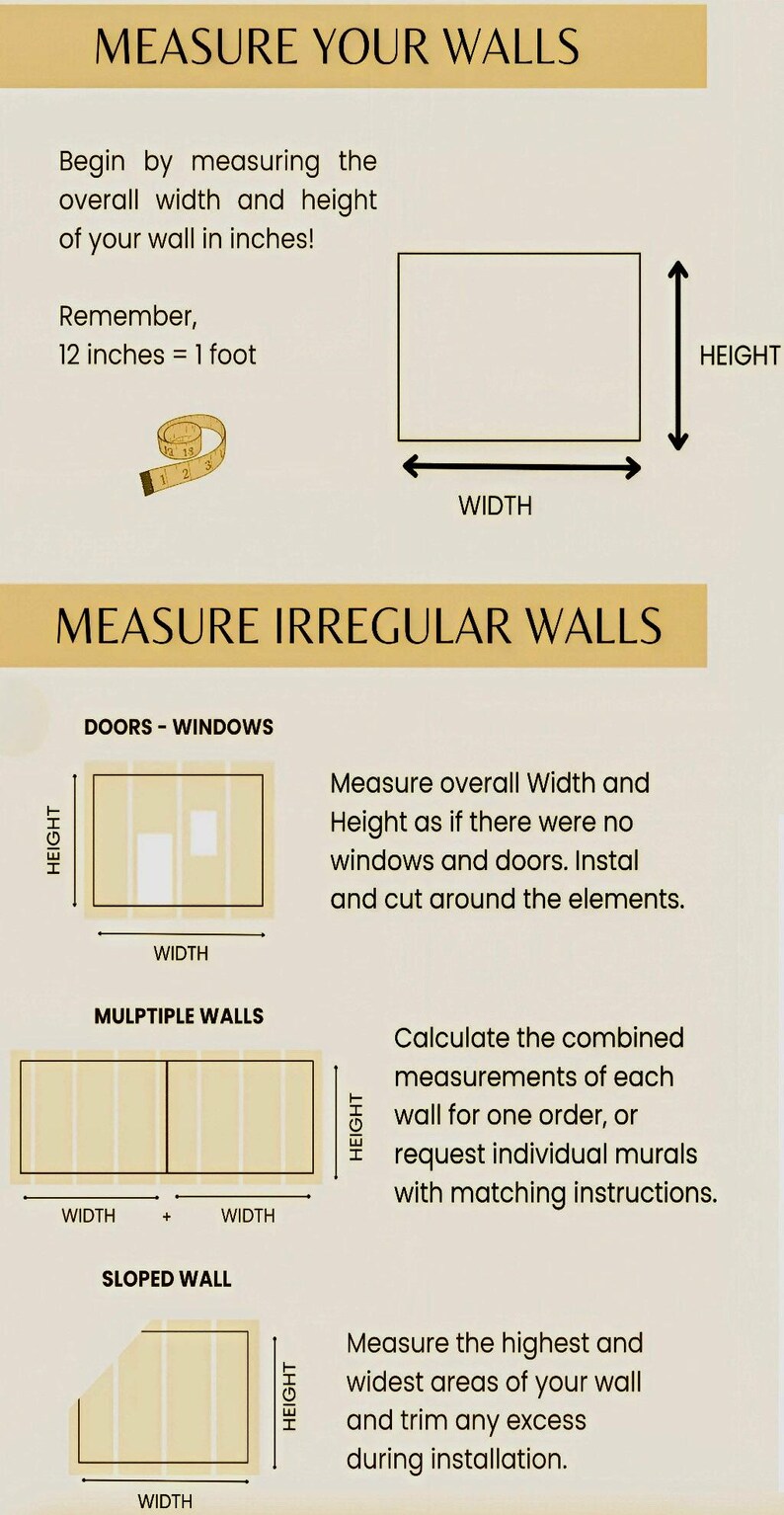 Mural Measuring Ruler Custom Photo Wallpaper Mural | Personalized Design, Artwork, or Idea ...