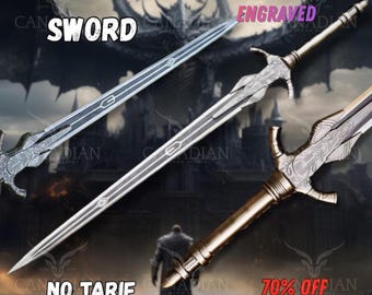 Réplica a tamaño real de la Espada de Artorias, Espada Dark Soul - Espada forjada a mano, Dark Souls, Bloodborn, Regalo para jugadores/novio/GIFT