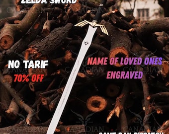Replica della spada leggendaria di Zelda fatta a mano: acciaio inossidabile con fodero, regalo di anniversario, regali per sposi, regalo personalizzato