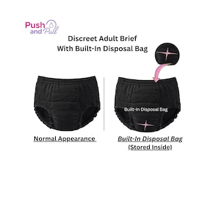 Discreet Adult Brief with Built-In Disposal Bag