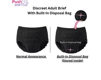 Discreet Adult Brief with Built-In Disposal Bag