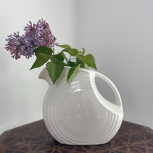 Vintage Fiesta Large White Disc Pitcher