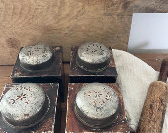 Antique Toleware Spice Canisters/Boxes