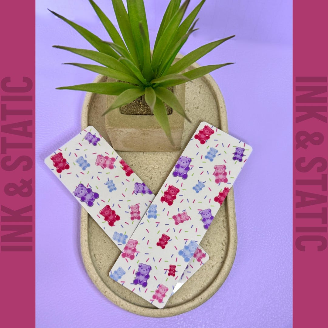 Springles Bookmark Gummy Bear Bookmark With Sprinkles | Matte or Shiny Candy Reading ...