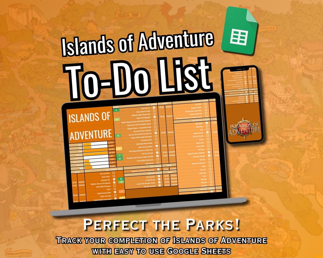 Islands of Adventure: Theme Park To-do Lists - Etsy
