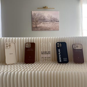 Funda cristiana para iPhone / Funda para teléfono con temática religiosa / Funda para teléfono con versículo bíblico / Regalo cristiano para mujeres / Varios diseños disponibles