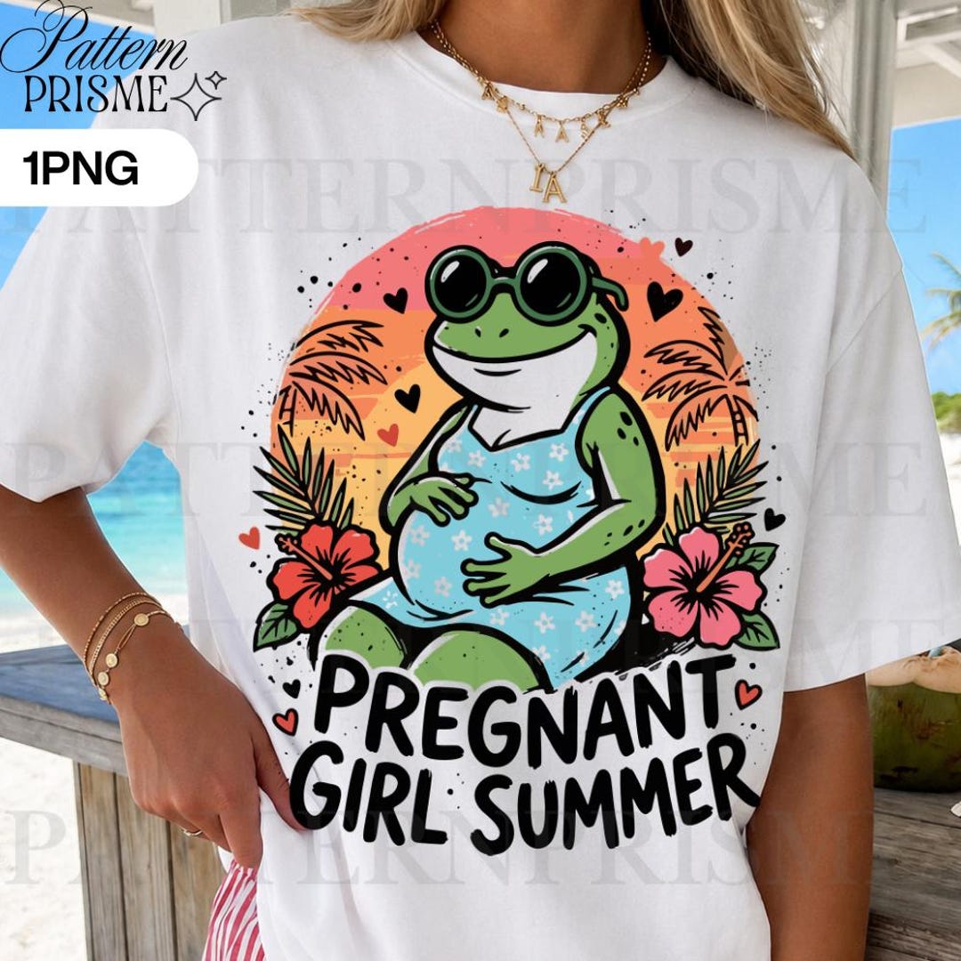 Pregnant Girl Summer Turtle PNG: Funny Pregnancy Humor Png Cute Beach ...