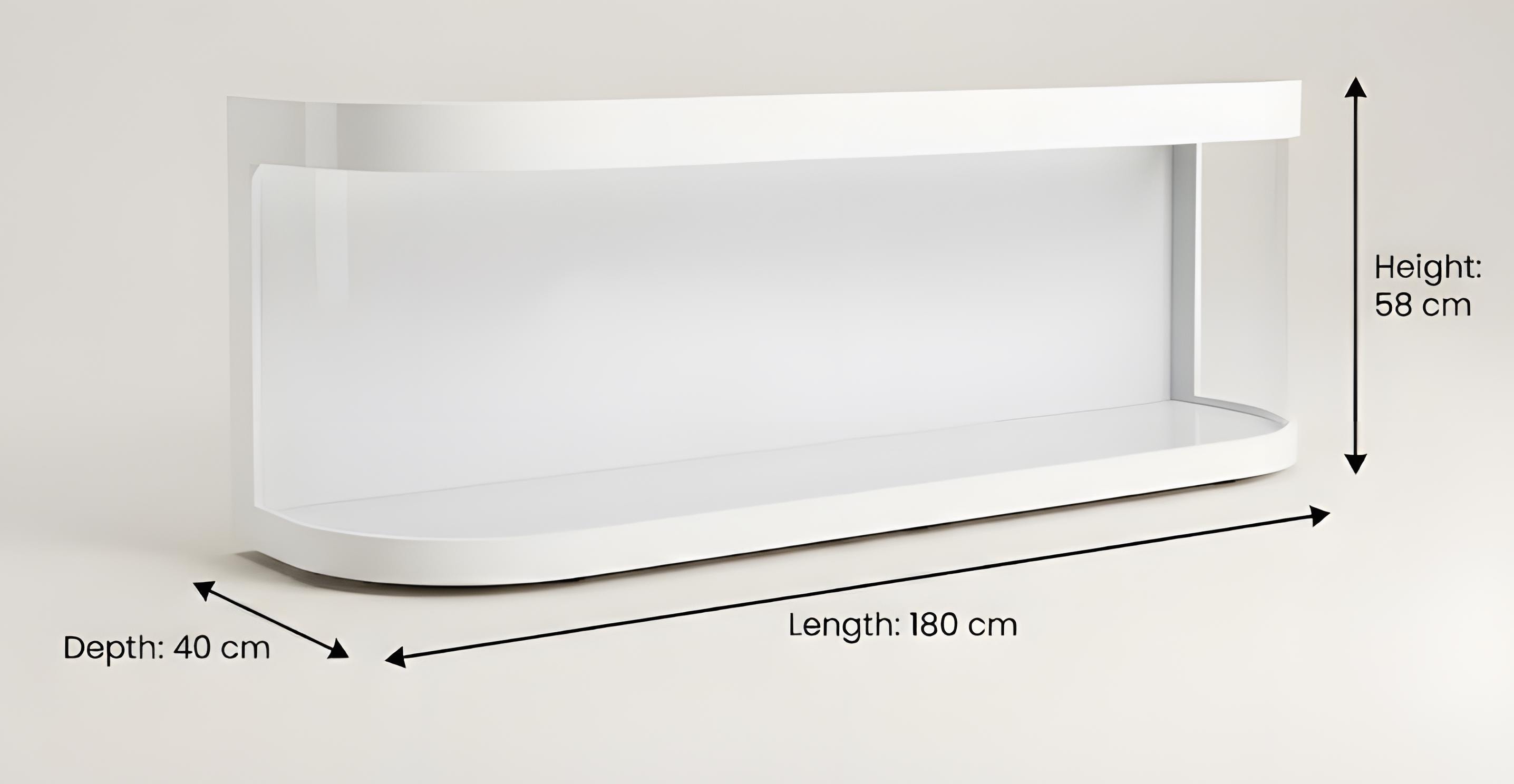 Fish Tank Console Modern Aquarium TV Stand – White Console Cabinet With Integrated Fish ...