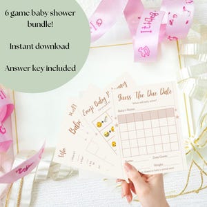 Boho Baby Shower Games Bundle | Moon and Stars Theme | Baby Shower Games Printable | Neutral Baby Shower Games | Instant Download