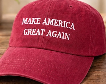 Trump Caps MAGA Embroidered Baseball Cap, Solid Color Sunshade, Patriotic Gift, Make America Great Again Hats,  Maga Hats