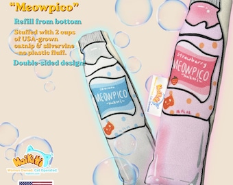 Handmade Catnip-Stuffed Meowpico Cat drink! #handmade cat toy, cute cat toys, catnip toys for kitties <3